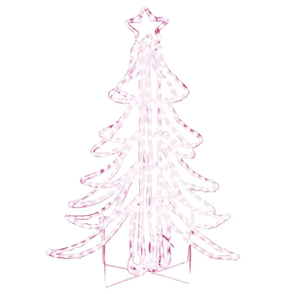 Árvore de Natal dobrável com LEDs 87x87x93 cm branco febril