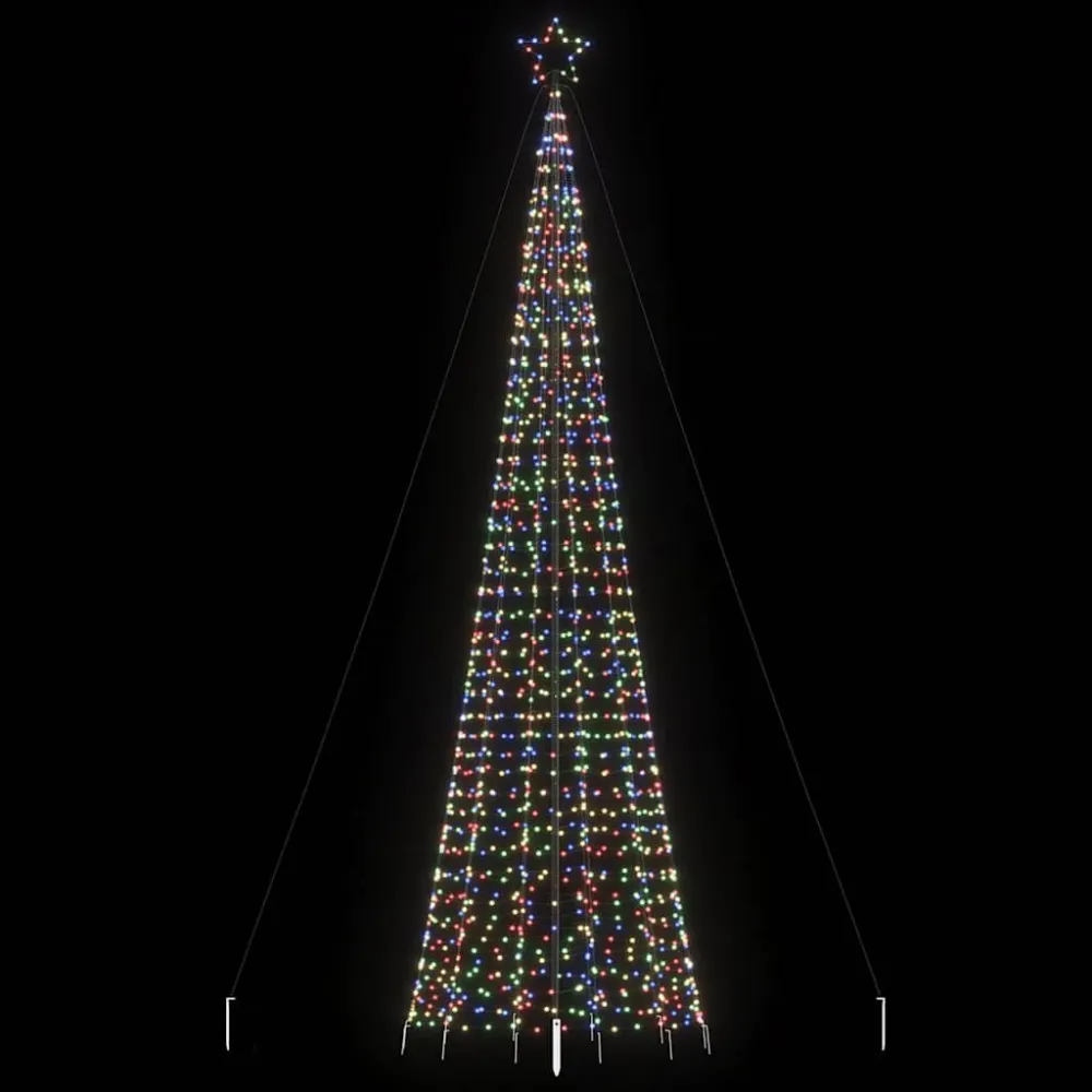 Árvore de Natal LED com Spikes 1534 LEDs Coloridos 500 cm | Design Escandinavo
