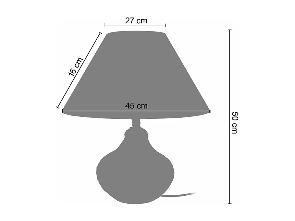 Abajur TOSEL BANGALORE tecido globo branco D30 x H37 cm | 12V | 100W