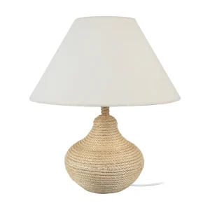Abajur TOSEL BANGALORE tecido globo branco D30 x H37 cm | 12V | 100W