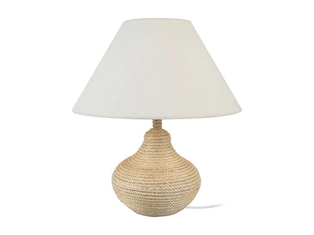Abajur TOSEL BANGALORE tecido globo branco D30 x H37 cm | 12V | 100W