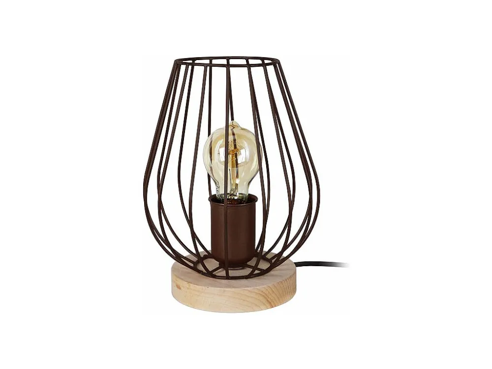Abajur TOSEL BOIS BOULE lâmpada decorativa globo fosco D11 x H21 cm