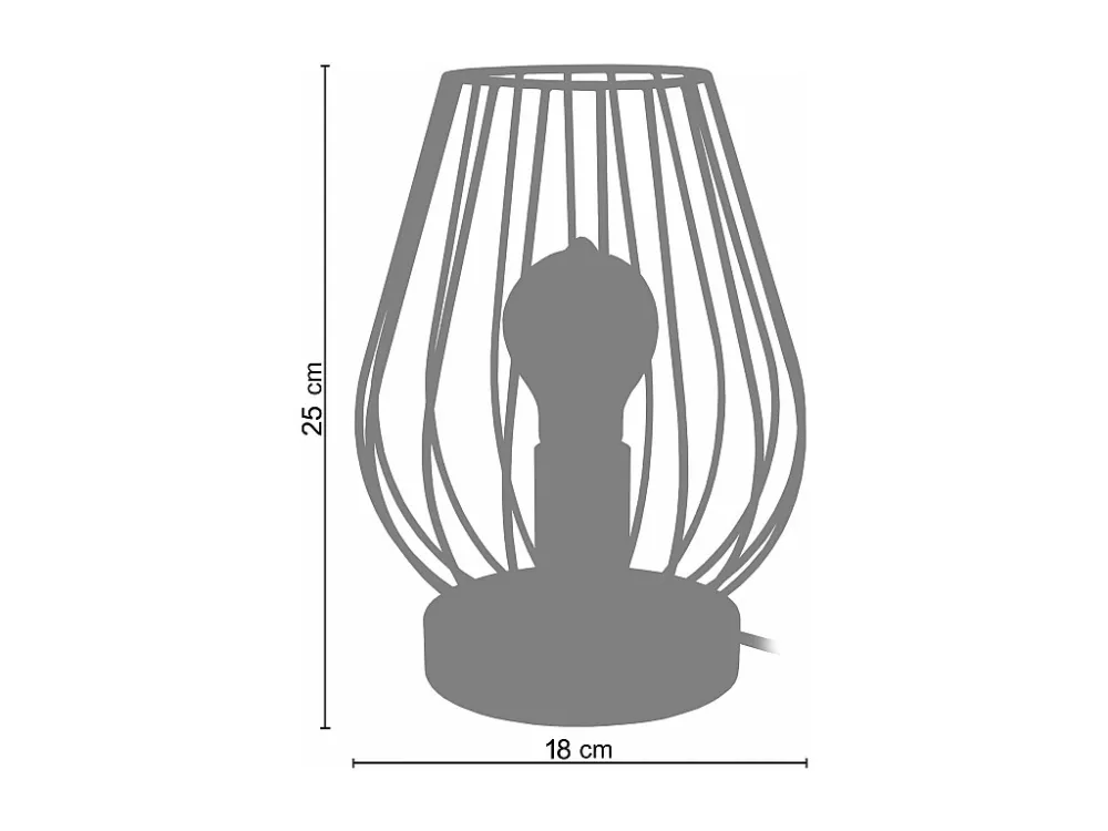 Abajur TOSEL BOIS BOULE lâmpada decorativa globo fosco D11 x H21 cm