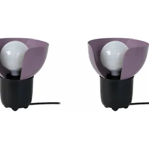 Abajur TOSEL BOULE BOIS LT2 tecido globo taupe D18 x H30 cm com Controle Remoto