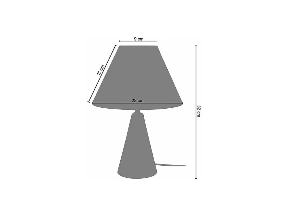 Abajur TOSEL LOTUS LT2 metálico meia tigela cinza D16 x H17 cm