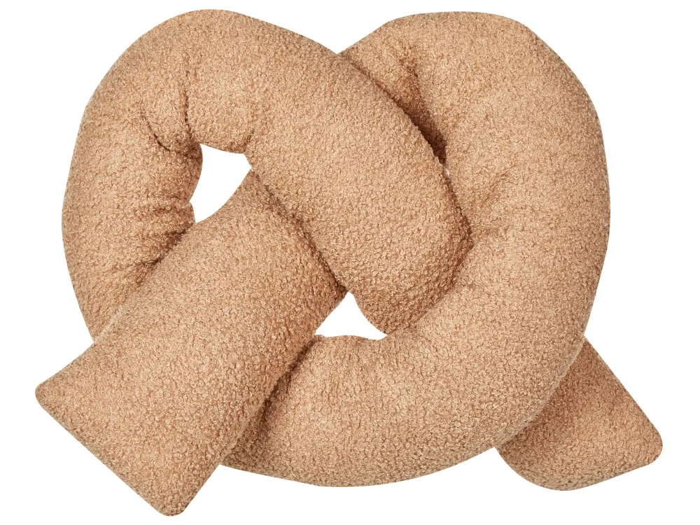 Almofada decorativa em tecido teddy castanho óbvio 172 x 14 cm GLADIOLUS