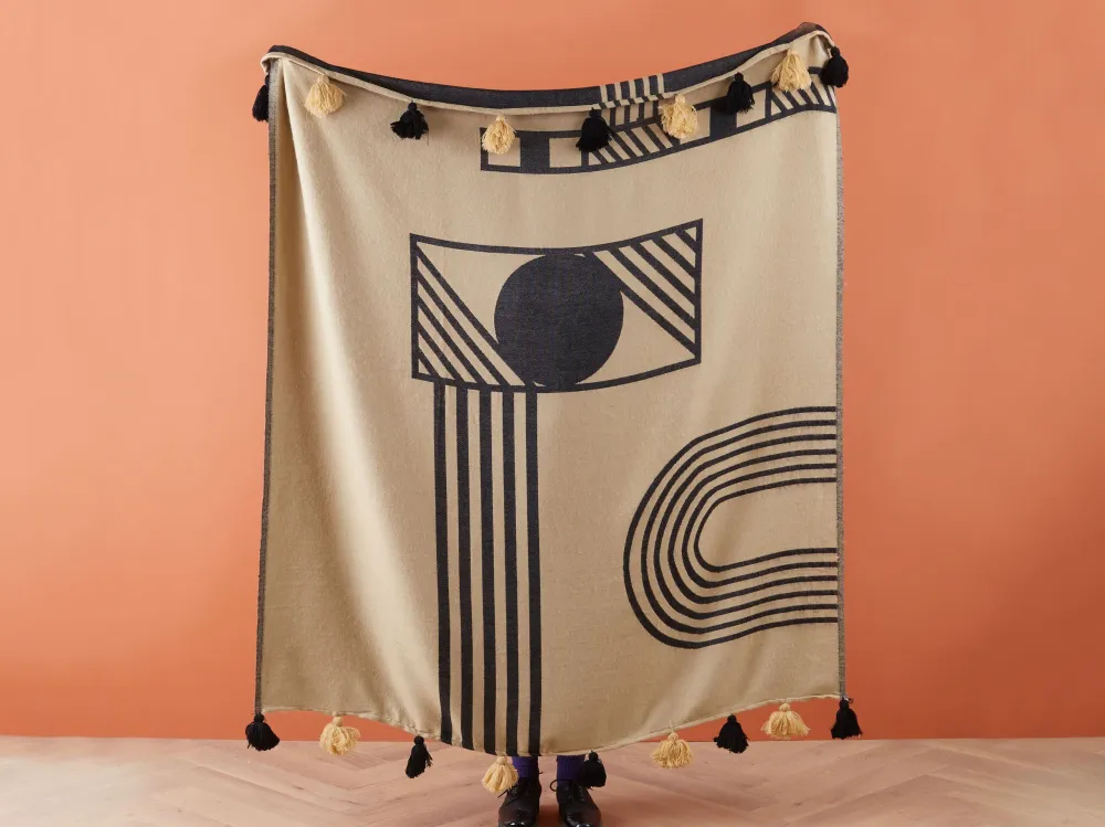 Blanket THAPREK Fabric 130 x 170 cm Cor creme