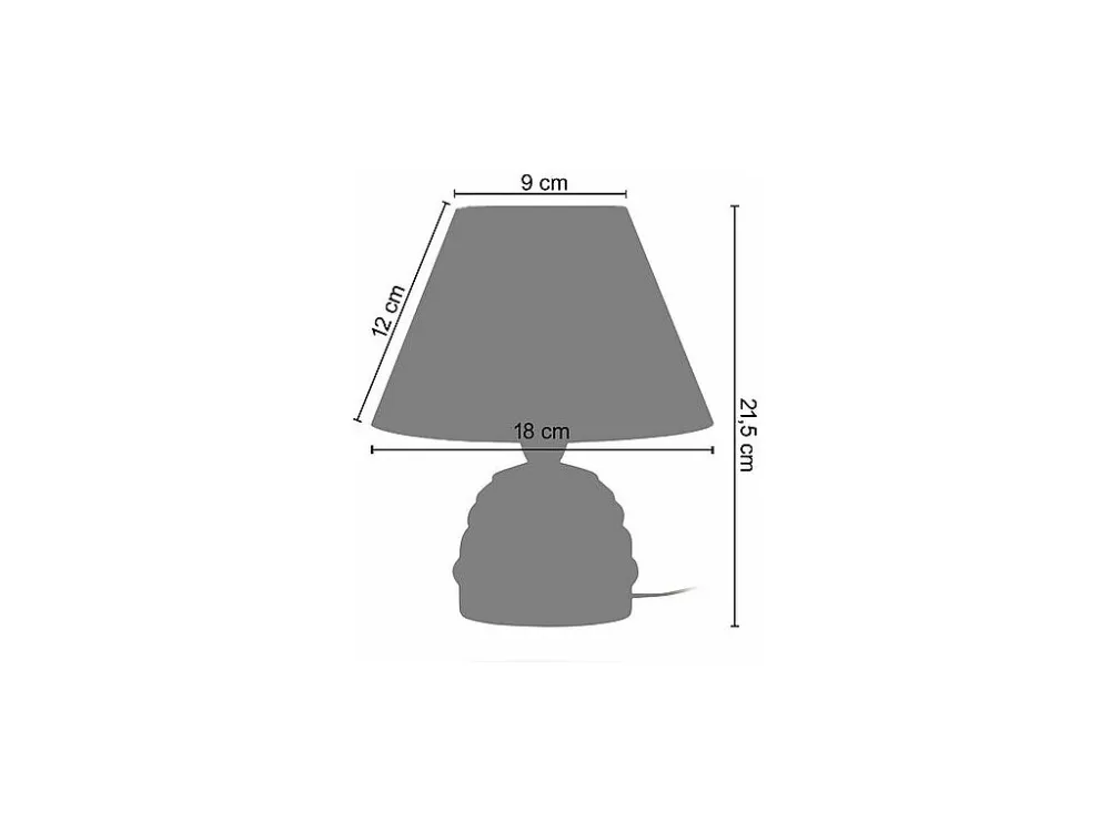 Conector para Fita LED Abajur TOSEL LÉONA LT2 tecido coluna laranja D16 x H38,5 cm