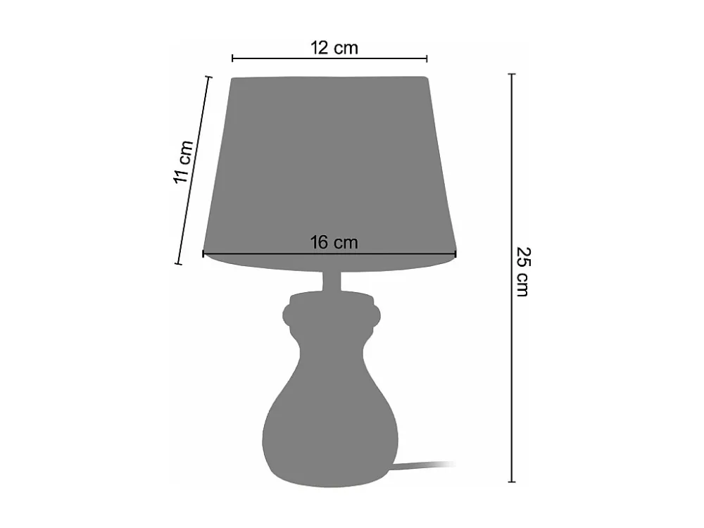 Conector para Fita LED Abajur TOSEL MANON N LT2 tecido coluna limão D22 x H50 cm