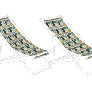 Dimmer Rotativo Set 2 Sun Lounger Replacement Fabrics Geometric Pattern ANZIO/AVELLINO