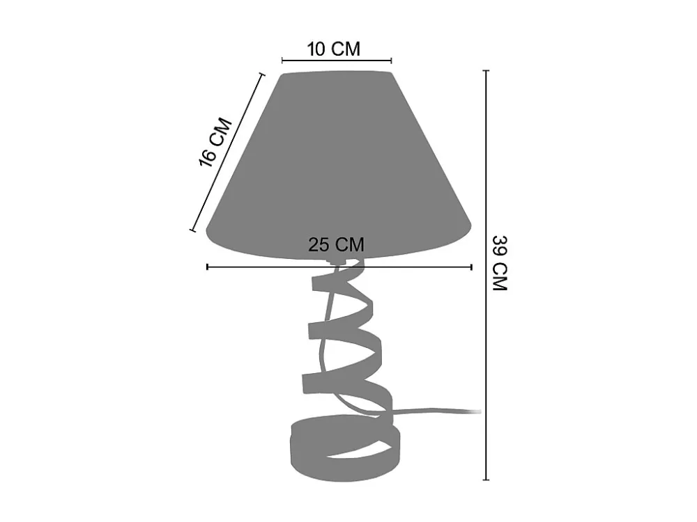 Fita LED Adesiva Abajur TOSEL BANGALORE tecido globo cinza D30 x H47 cm