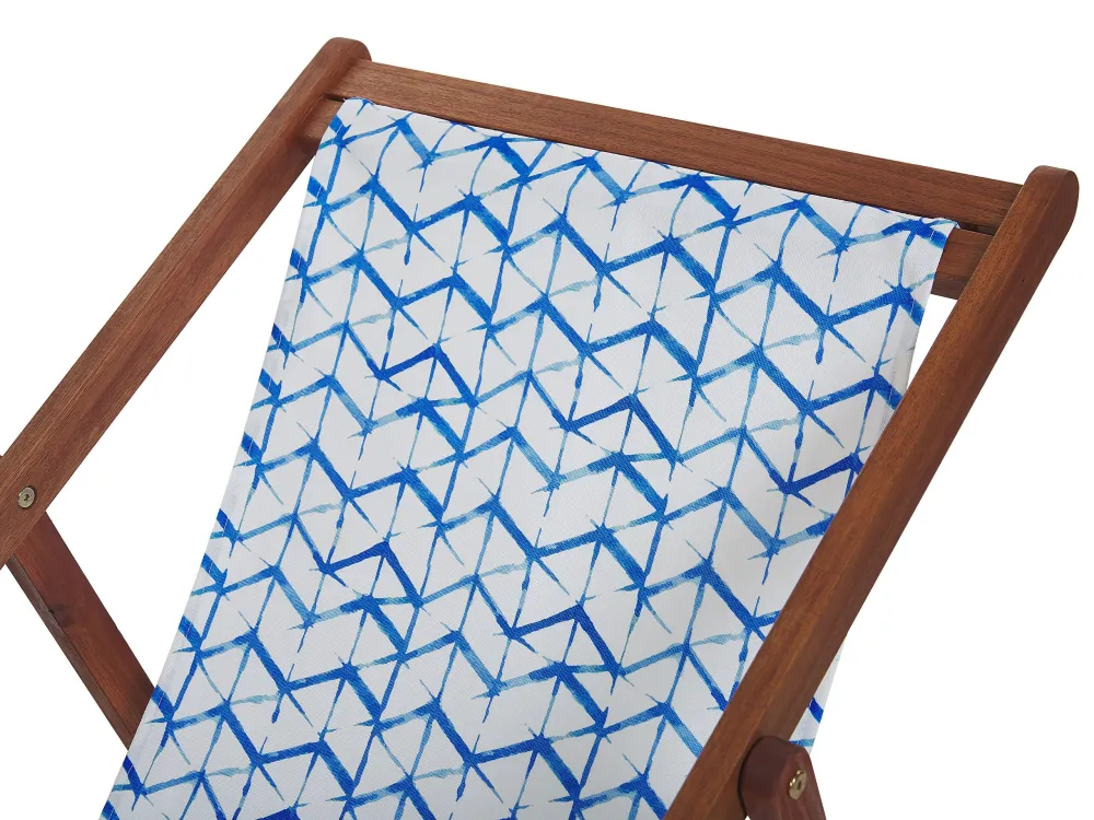 Set 2 Sun Lounger Replacement Fabrics Alvo and Blue ANZIO/AVELLINO