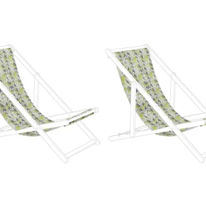 Set 2 Sun Lounger Replacement Fabrics Sol and Grey ANZIO/AVELLINO