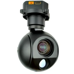 TOPOTEK KHY10G613 Drone de luz dupla Gimbal - Câmera EO com zoom óptico 10x / 90x misto + Câmera térmica IR 13mm 640x512 G...