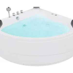 Whirlpool Corner Bath LED 1970 x 1400 mm Branco BARACOA
