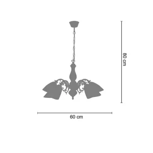 Cabo de Prolongamento Aplique TOSEL TULIPANO vidro braço Verde D20 x H35 cm