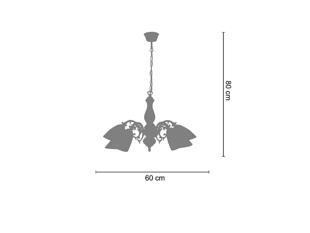 Cabo de Prolongamento Aplique TOSEL TULIPANO vidro braço Verde D20 x H35 cm