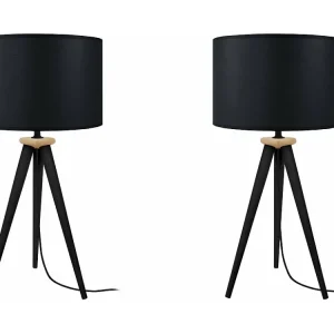 Candeeiro de mesa TOSEL HOD B LT2 tecido coluna Império D30 x H56 cm para Instalação em Sanca