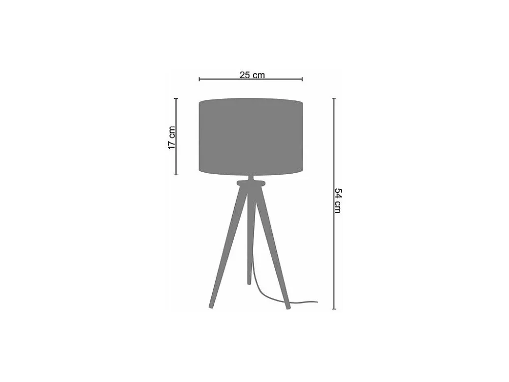Candeeiro de mesa TOSEL HOD B LT2 tecido coluna Império D30 x H56 cm para Instalação em Sanca