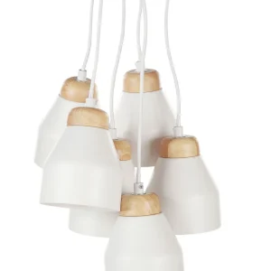 Candeeiro de teto branco com 6 unidades CESTOS com Garantia Estendida