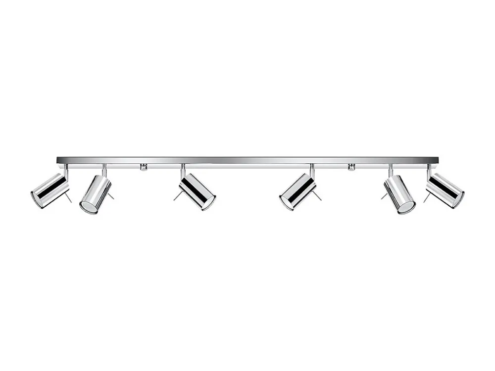 Luminárias de teto inovador de ço - 6 lichtbronnen - L.118 x H.16 cm - cromada