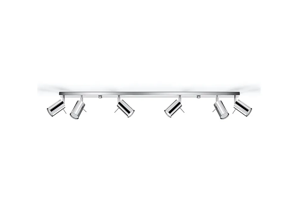 Luminárias de teto inovador de ço - 6 lichtbronnen - L.118 x H.16 cm - cromada