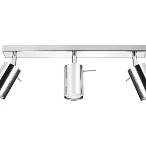 Luminárias de teto sofisticado de ço - 3 lichtbronnen - L.45 x H.16 cm - cromada