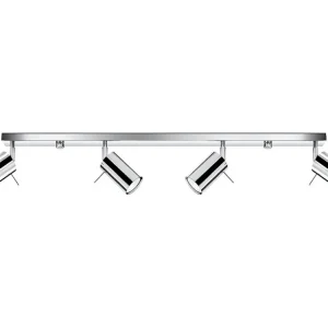 Luminárias de teto sofisticado de ço - 4 lichtbronnen - L.80 x H.16 cm - cromada