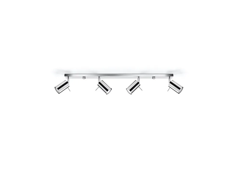 Luminárias de teto sofisticado de ço - 4 lichtbronnen - L.80 x H.16 cm - cromada