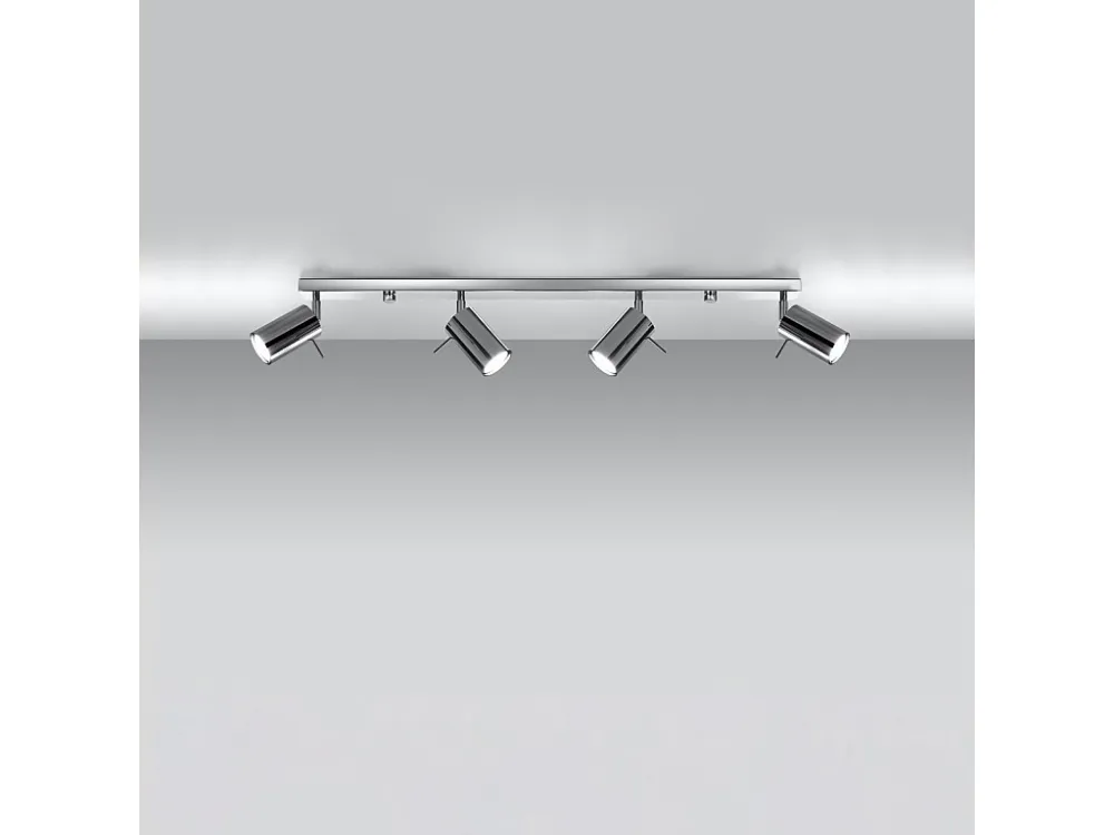 Luminárias de teto sofisticado de ço - 4 lichtbronnen - L.80 x H.16 cm - cromada