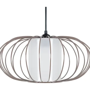 Lustre TOSEL OITA vidro braço vermelho D48 x H32 cm Alumínio Anodizado