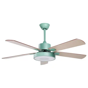 Profissional de Alta Performance Ceiling Fan Light Verde and Light Wood HOBBLE
