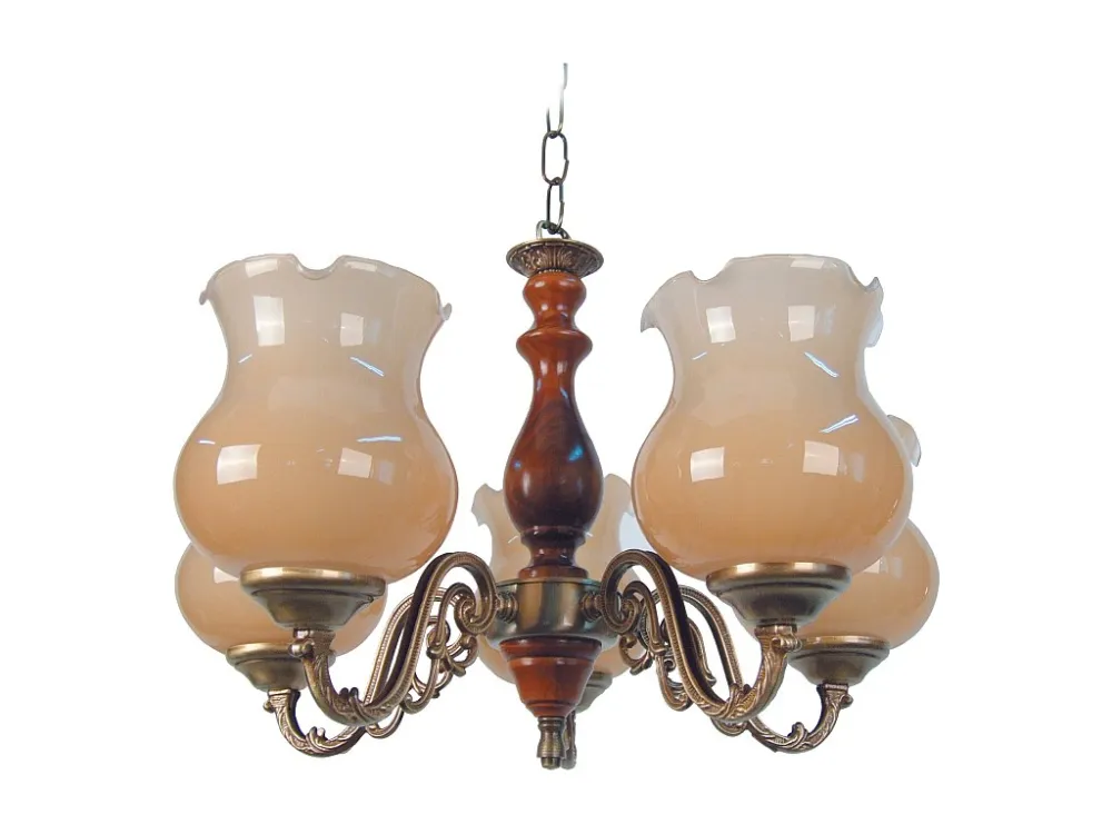 Profissional de Alta Performance Lustre TOSEL VAL D'ISÉRE vidro braço âmbar D49 x H80 cm
