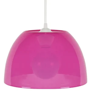 Suporte para Pendente Suspensão TOSEL PLEXI plástico cúpula laranja D25 x H70 cm