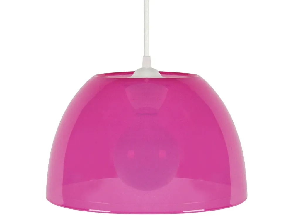 Suporte para Pendente Suspensão TOSEL PLEXI plástico cúpula laranja D25 x H70 cm