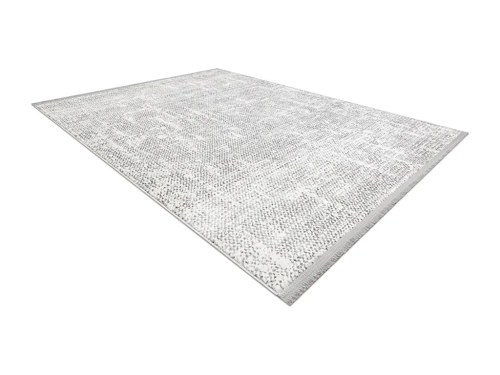 Tapete moderno TULS estrutural, franjas 51325 mescla marfim / cinzento 240x330 cm