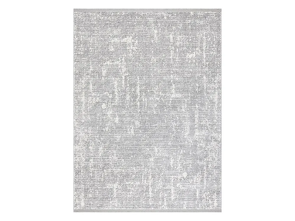 Tapete moderno TULS estrutural, franjas 51325 mescla marfim / cinzento 240x330 cm
