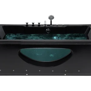 Whirlpool Bath LED 1700 x 800 mm Ébano HAWES