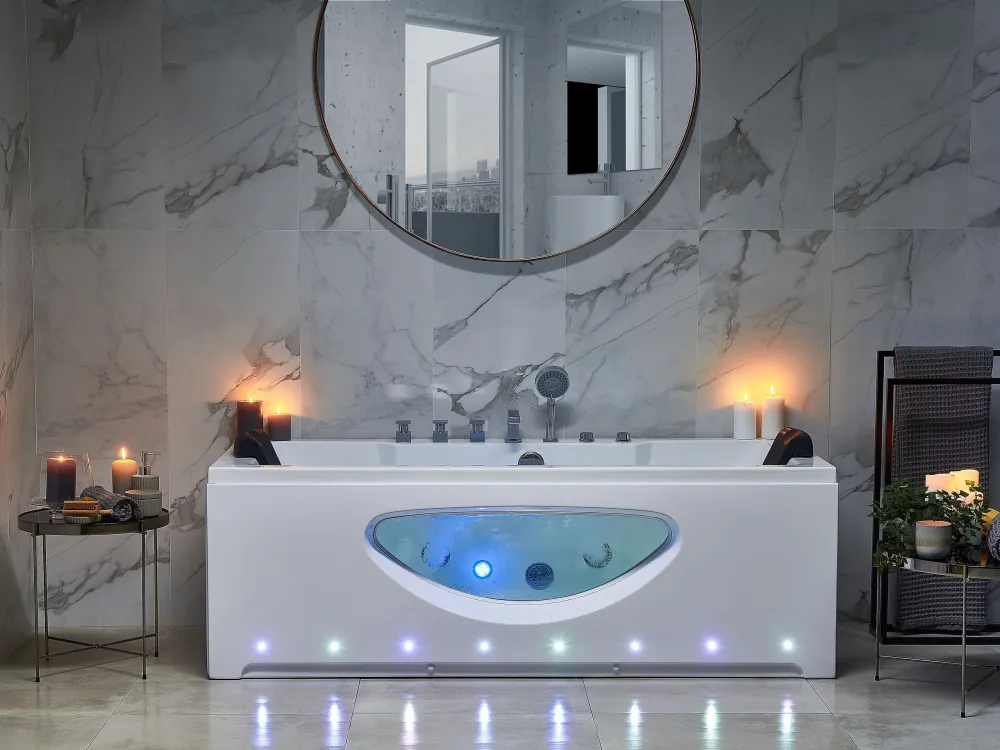 Whirlpool Bath LED 1800 x 800 mm Marfim HAWES