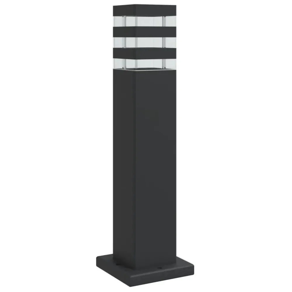 Candeeiro de chão para exterior 50 cm alumínio preto vidaXL
