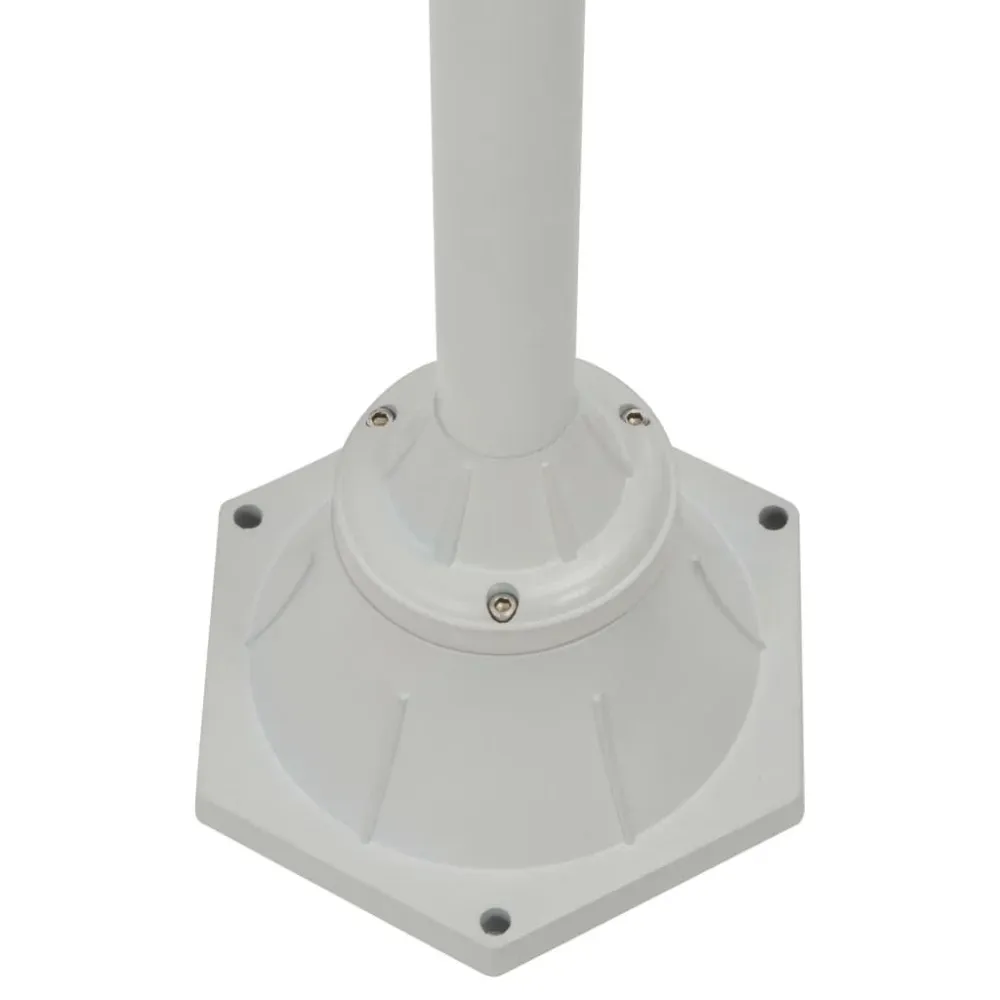 Candeeiro de pé para jardim com 2 braços E27 220cm alumínio branco vidaXL