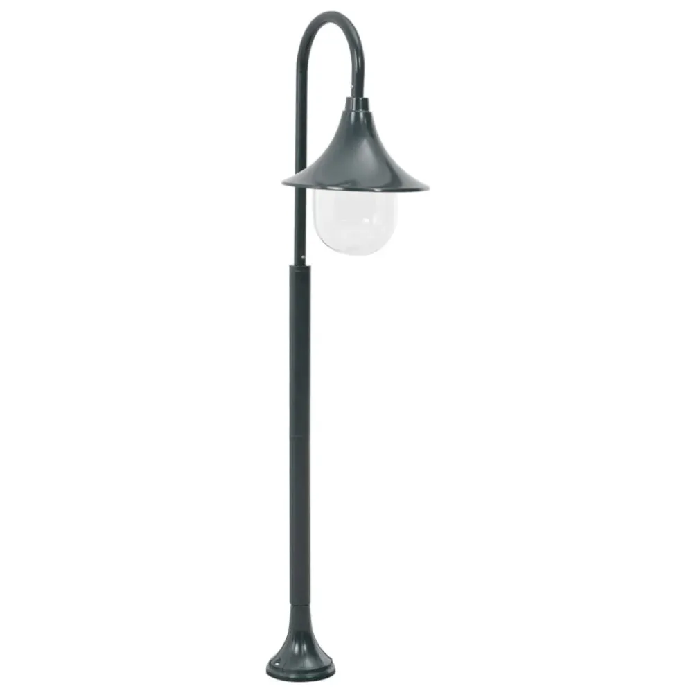 Candeeiro de pé para jardim E27 120 cm alumínio verde escuro vidaXL