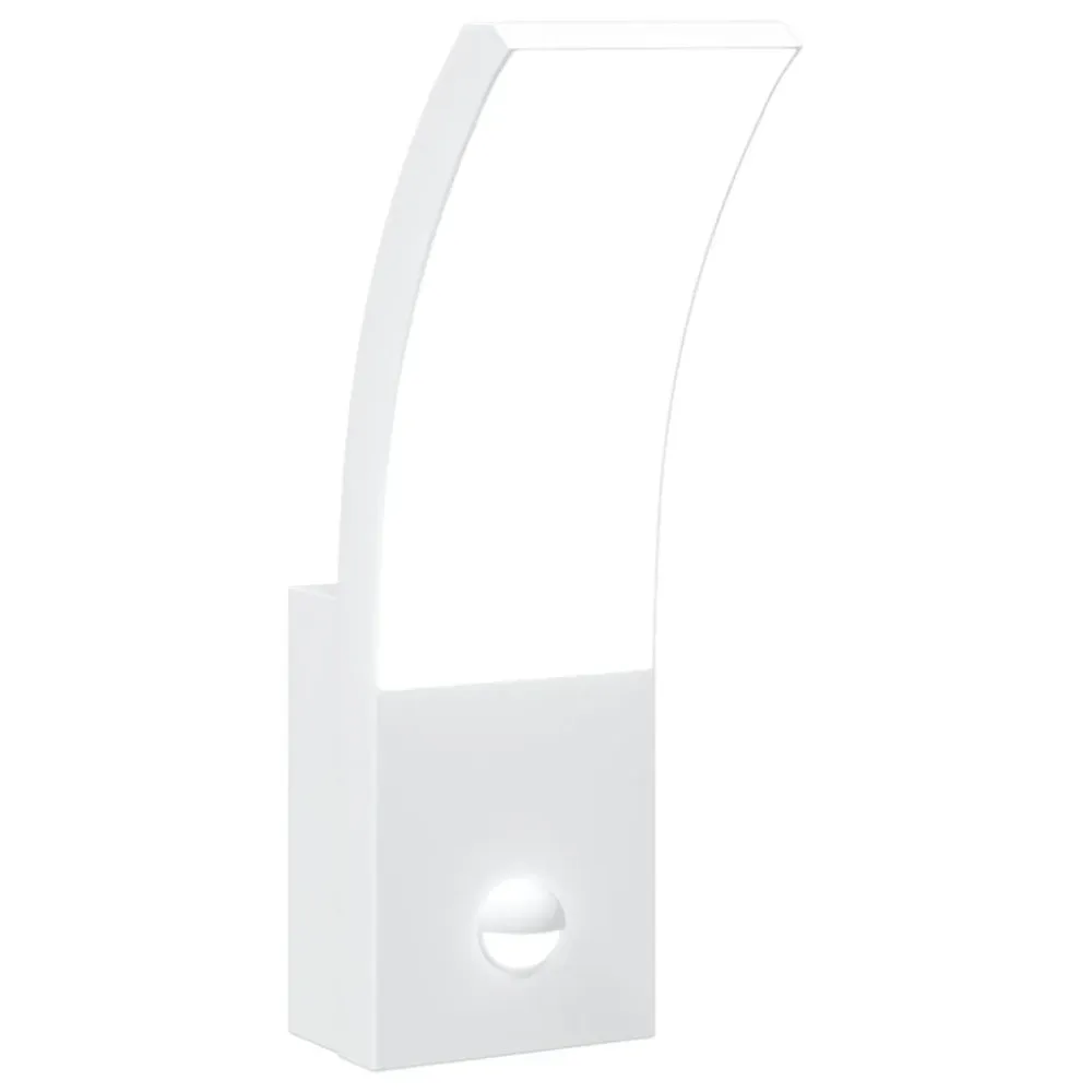 Candeeiro parede LED exterior com sensor alumínio fundido branco vidaXL