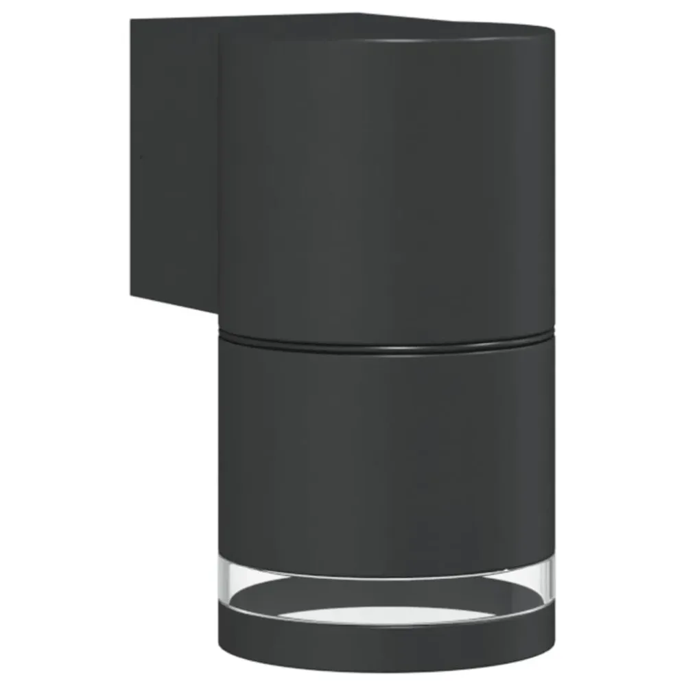 Candeeiro de parede para exterior alumínio fundido preto vidaXL