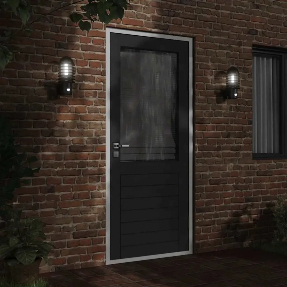 Candeeiro de parede para exterior com sensor ço inoxidável preto vidaXL