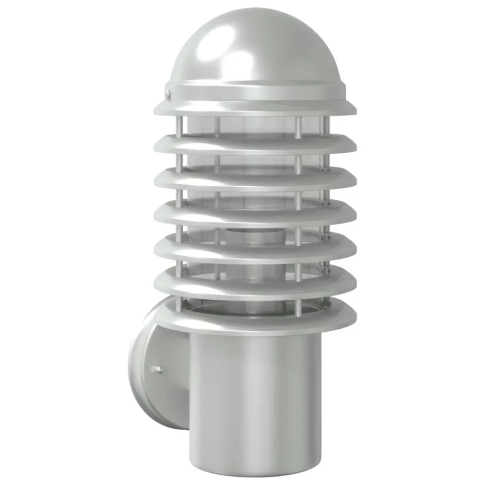 Candeeiro de parede para exterior ço inoxidável prateado vidaXL