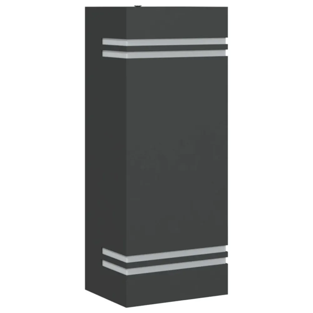 Candeeiro de parede para exterior ço inoxidável preto vidaXL
