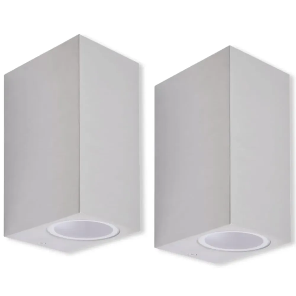 Candeeiros exteriores com iluminação superior e inferior 2 pcs vidaXL