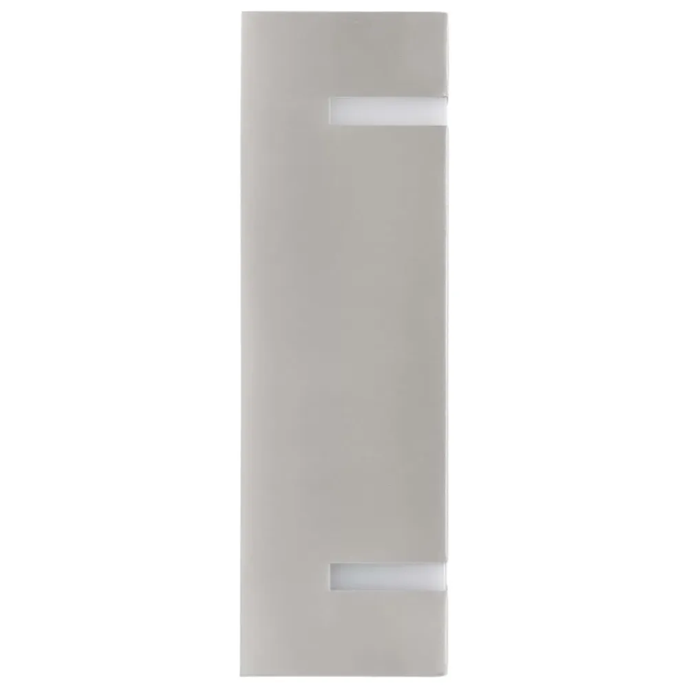 Candeeiros de parede exterior 2 pcs 35 W retangular prateado vidaXL
