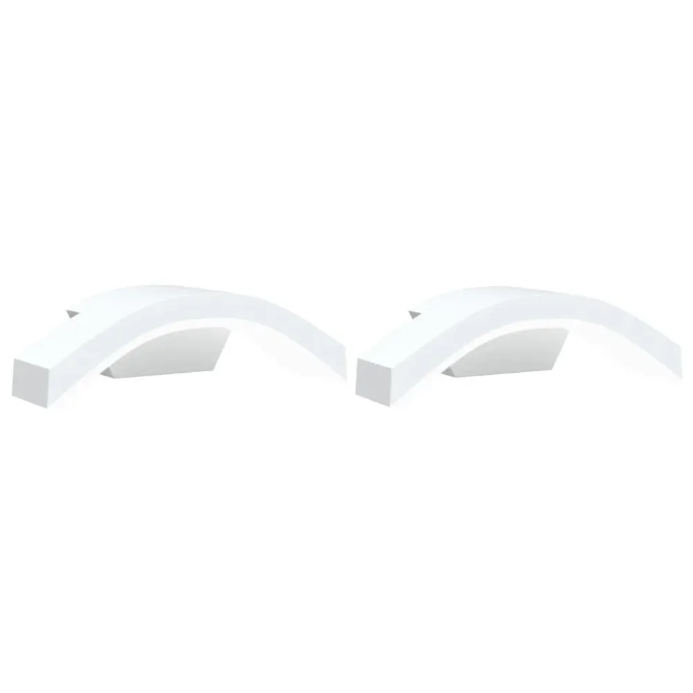 Candeeiros parede LED para exterior 2 pcs alumínio fundido branco vidaXL